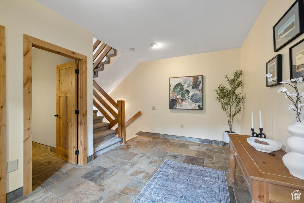 Interior space featuring tile floors