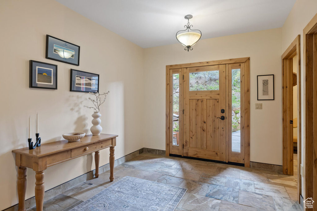 View of tiled foyer entrance