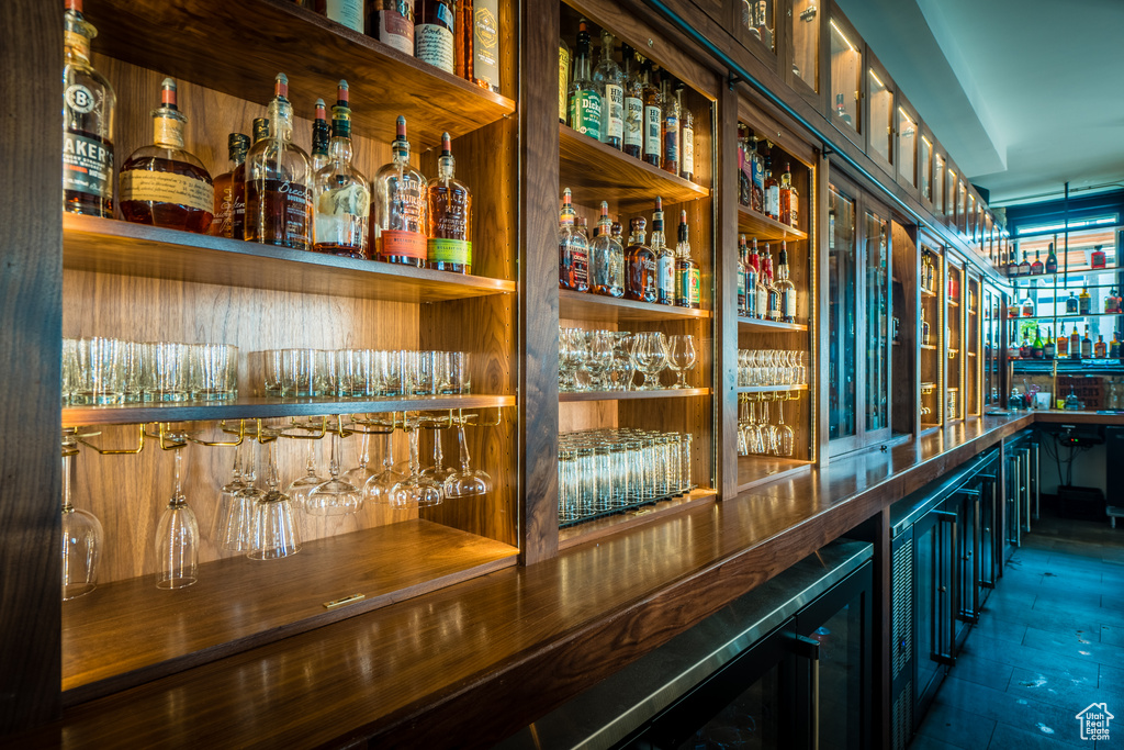 Bar with tile floors