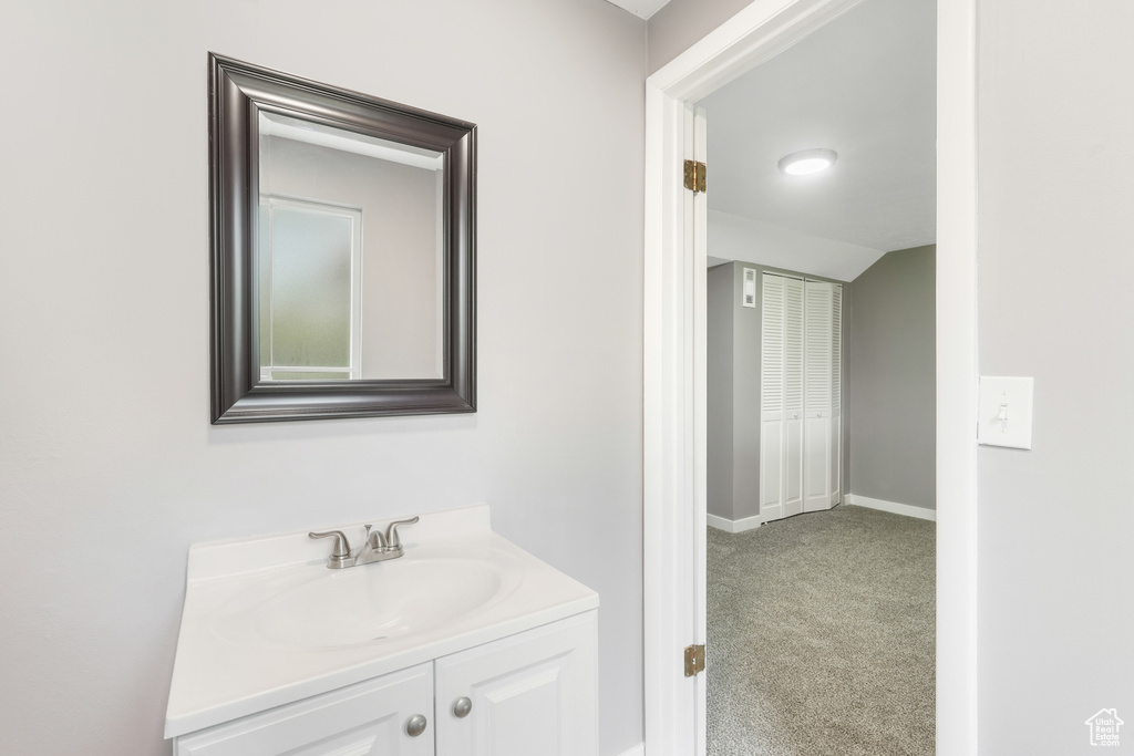 Bathroom featuring oversized vanity