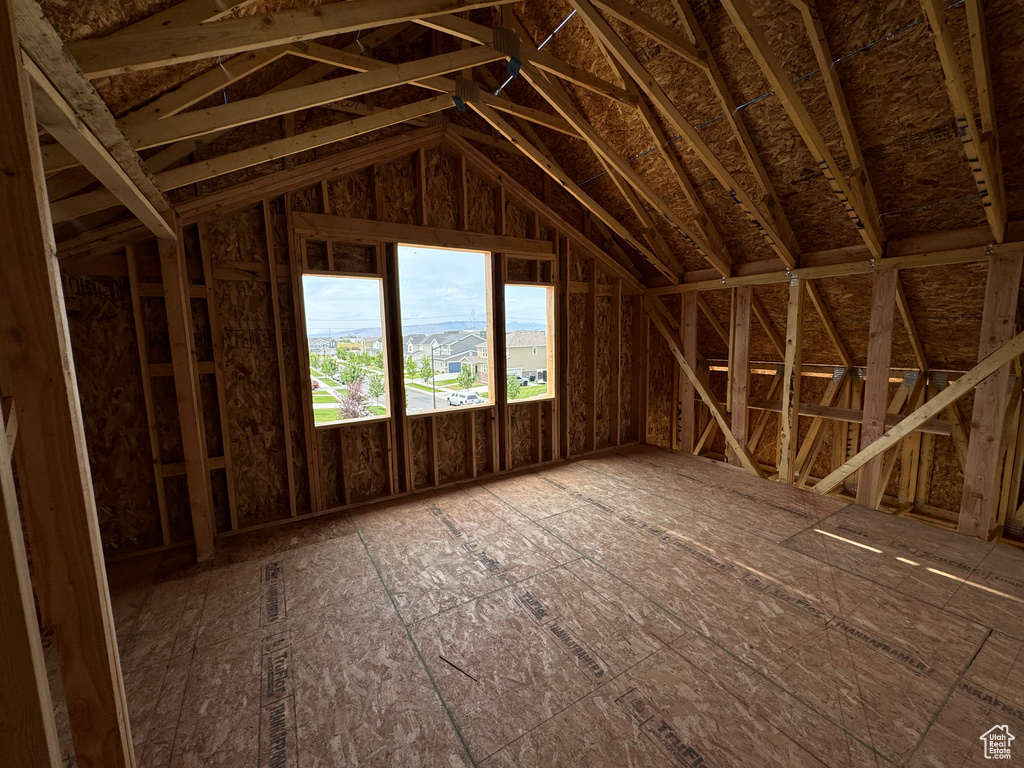 View of unfinished attic