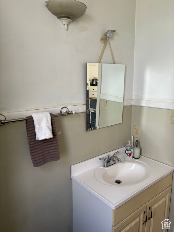 Bathroom featuring oversized vanity