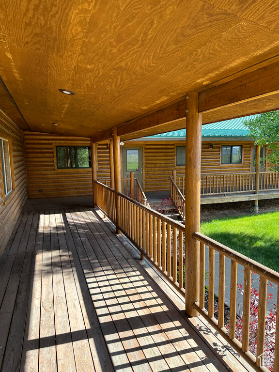 View of wooden terrace