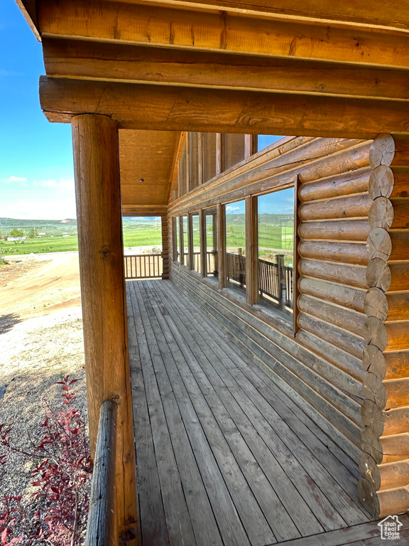 View of wooden terrace