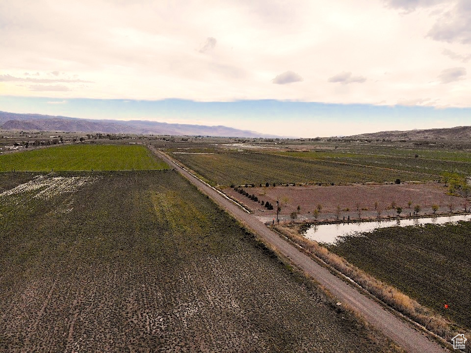 Aerial view with a rural view