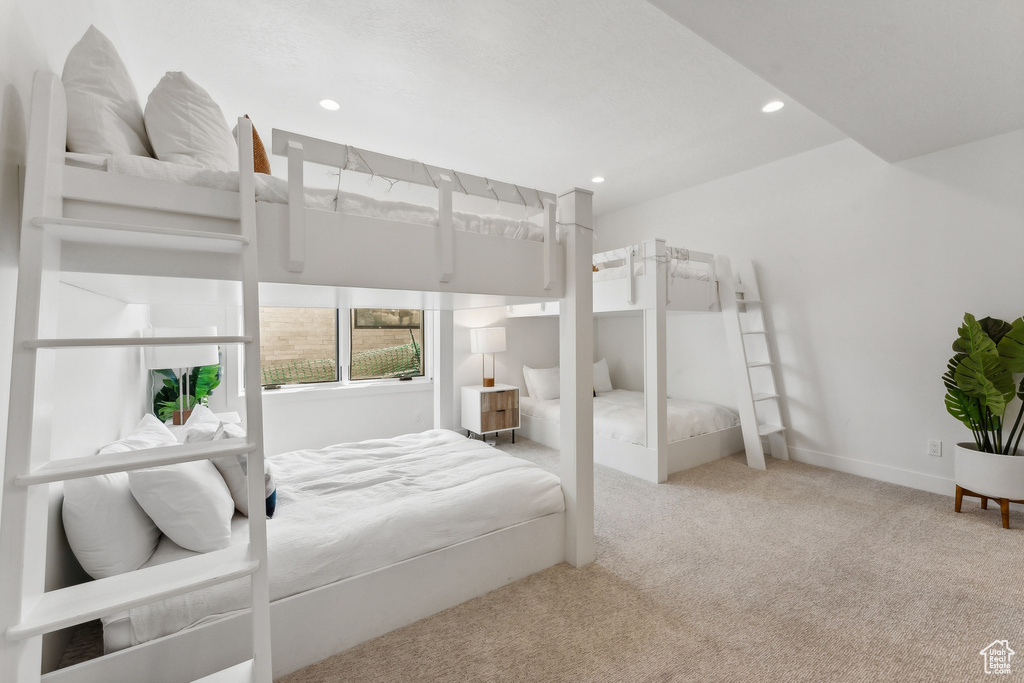 Bedroom featuring carpet flooring