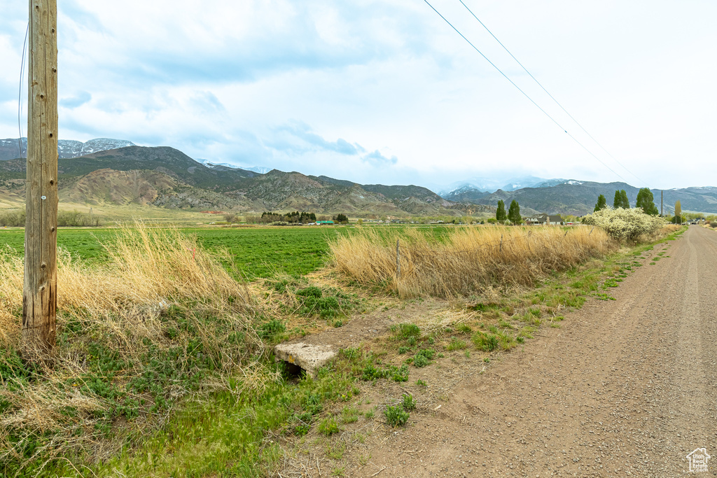 View of mountain feature with a rural view