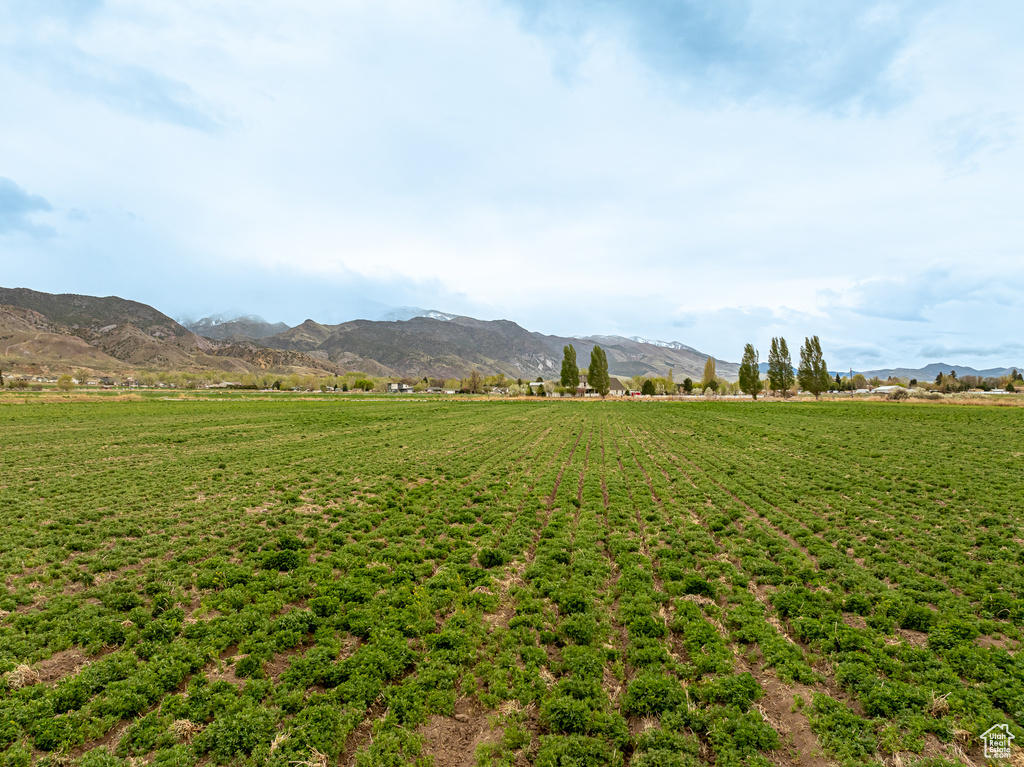 Property view of mountains with a rural view