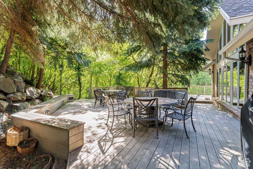 View of wooden terrace