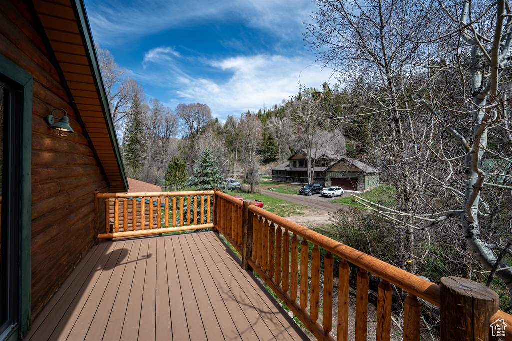 View of wooden terrace