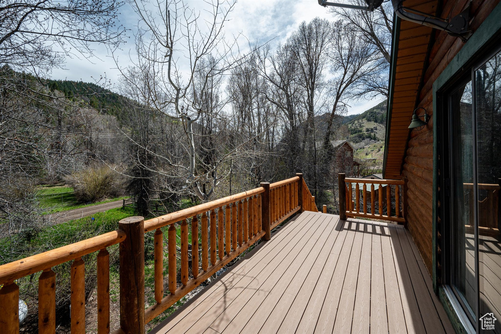 View of wooden terrace