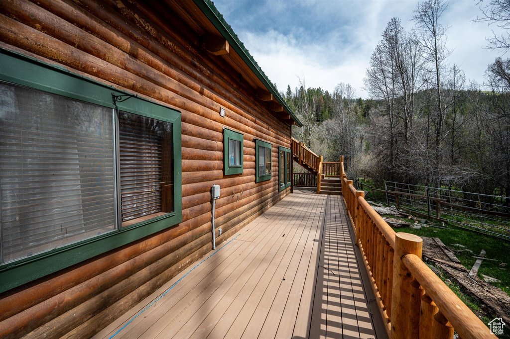 View of wooden terrace