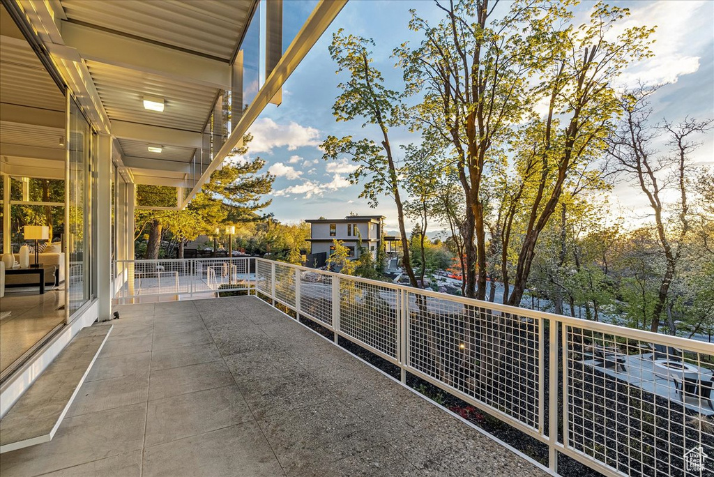 Exterior space featuring a balcony