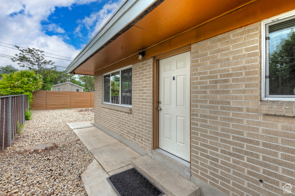 View of doorway to property