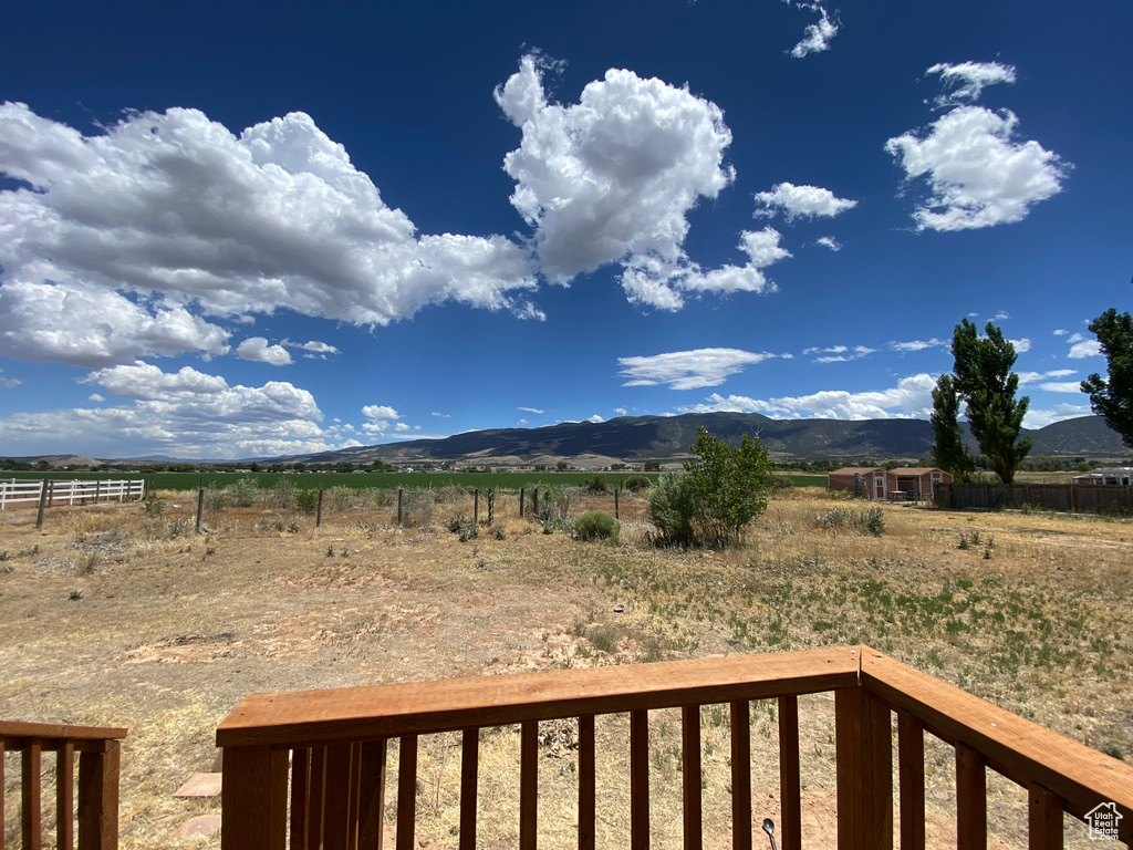 View of mountain feature featuring a rural view