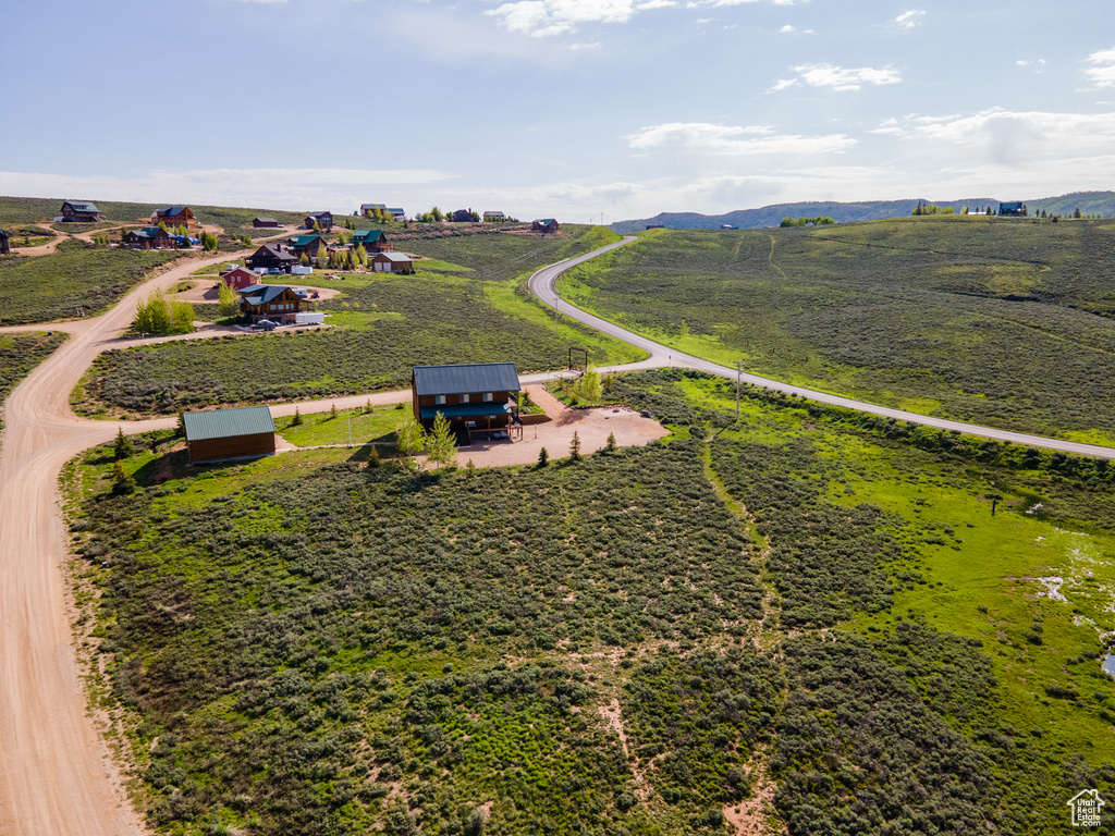 Aerial view featuring a rural view