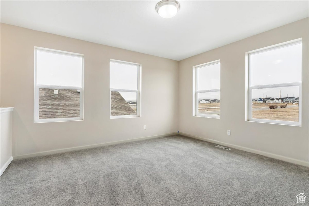 View of carpeted spare room