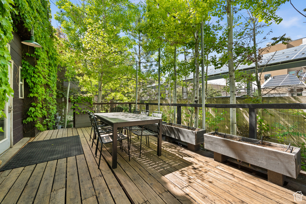 View of wooden terrace