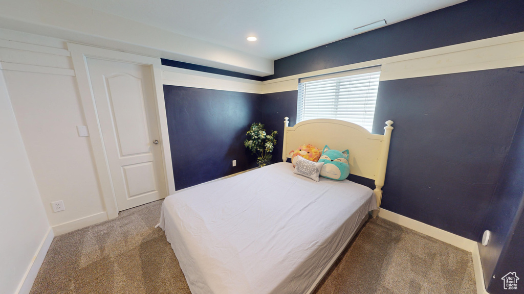 View of carpeted bedroom