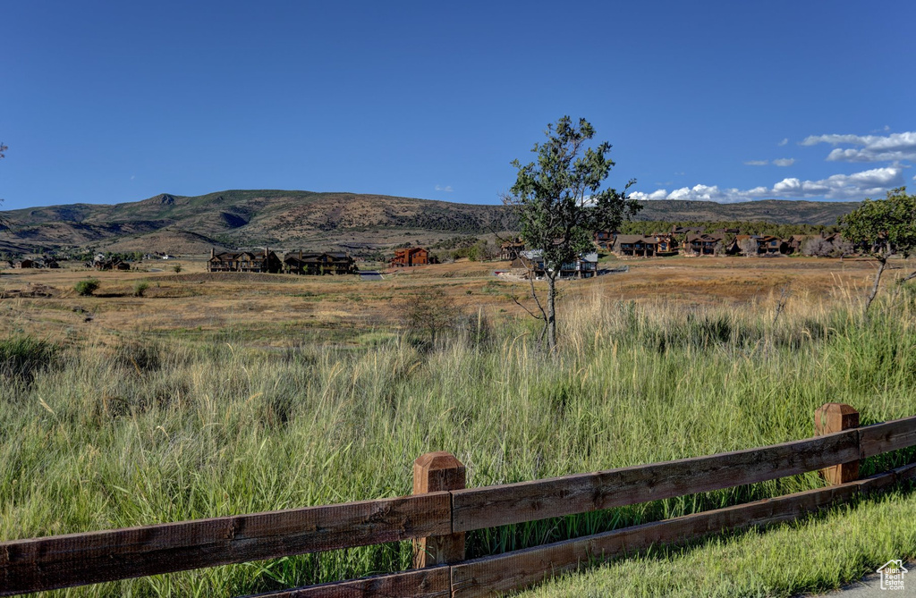 Mountain view featuring a rural view