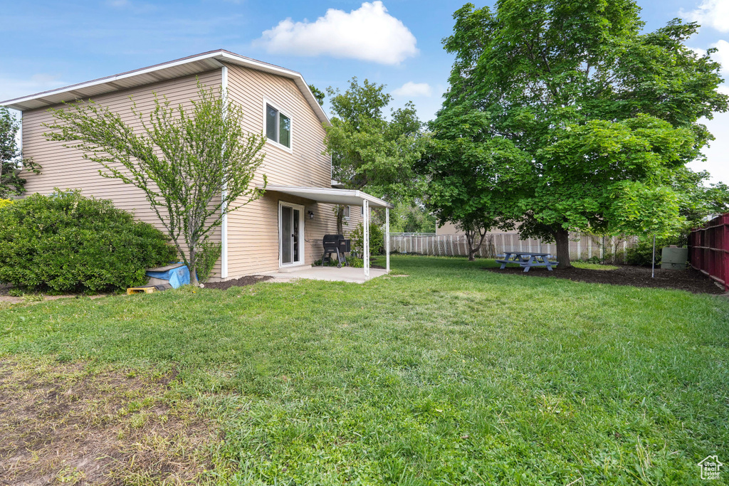 View of yard featuring a patio