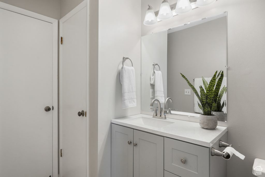 Bathroom featuring oversized vanity