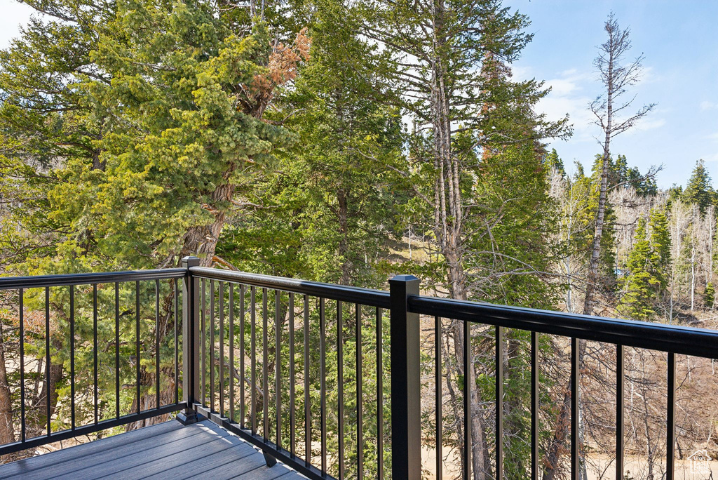 View of wooden deck