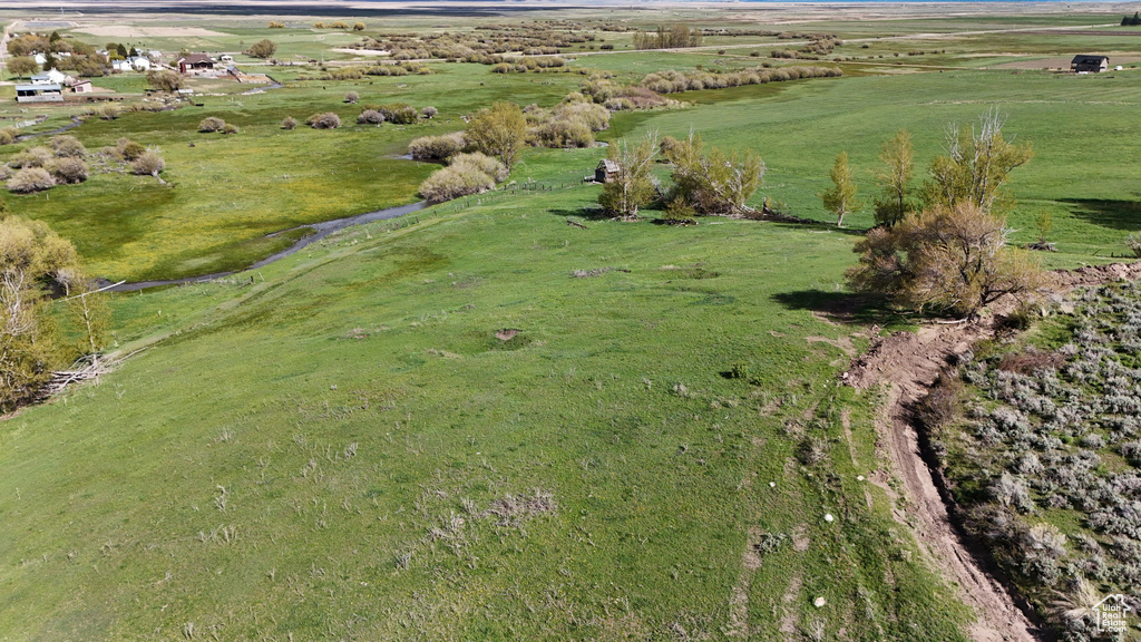 Aerial view with a rural view