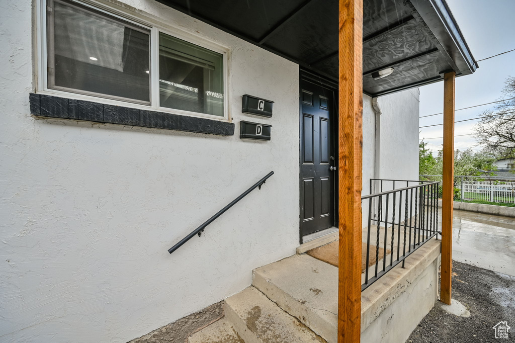View of exterior entry