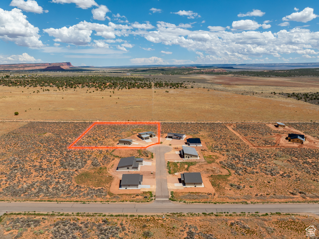 Aerial view featuring a rural view