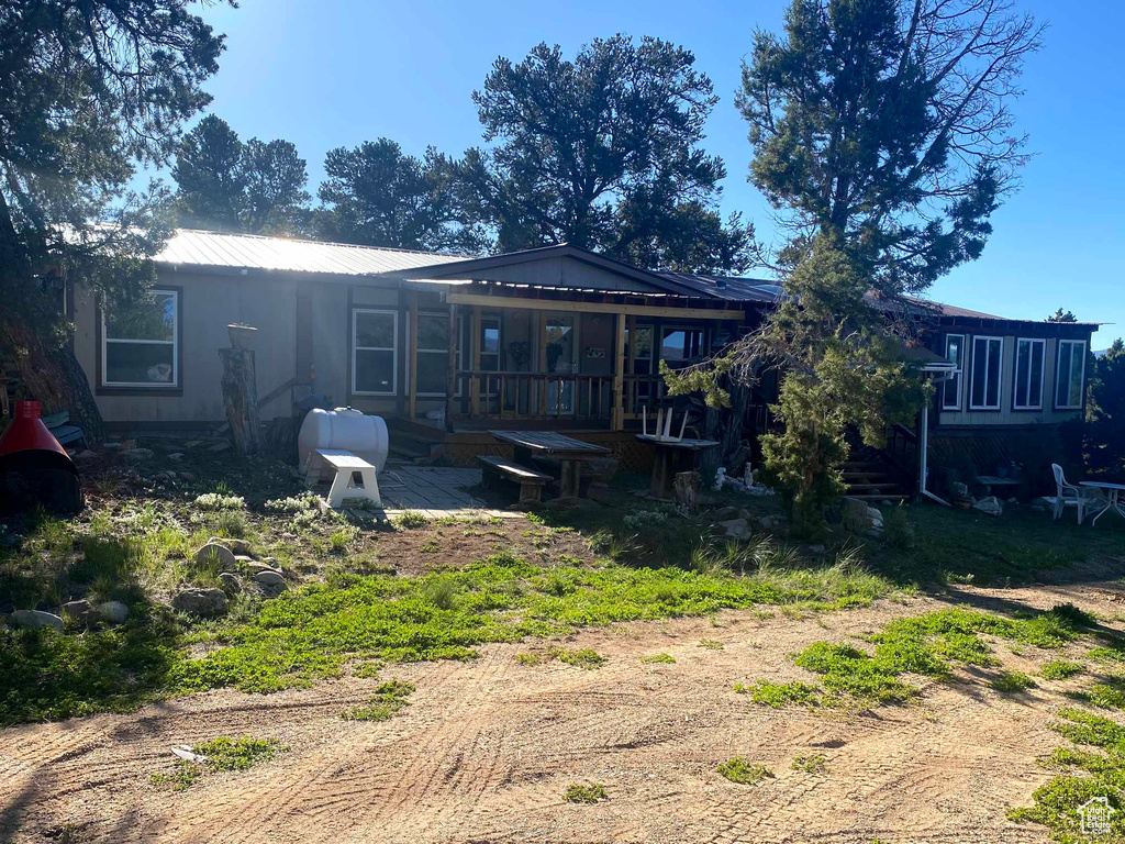 View of rear view of property