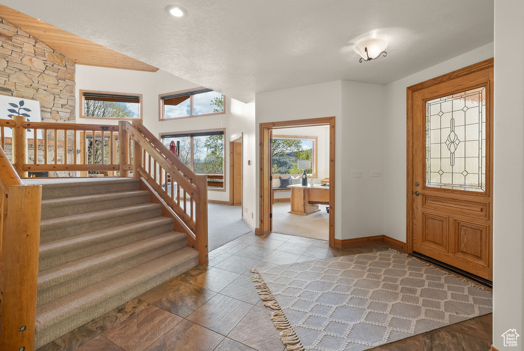 Entryway featuring tile flooring