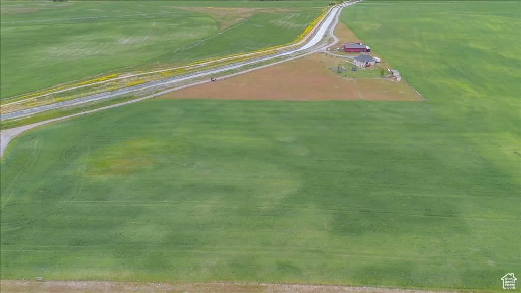 Aerial view with a rural view