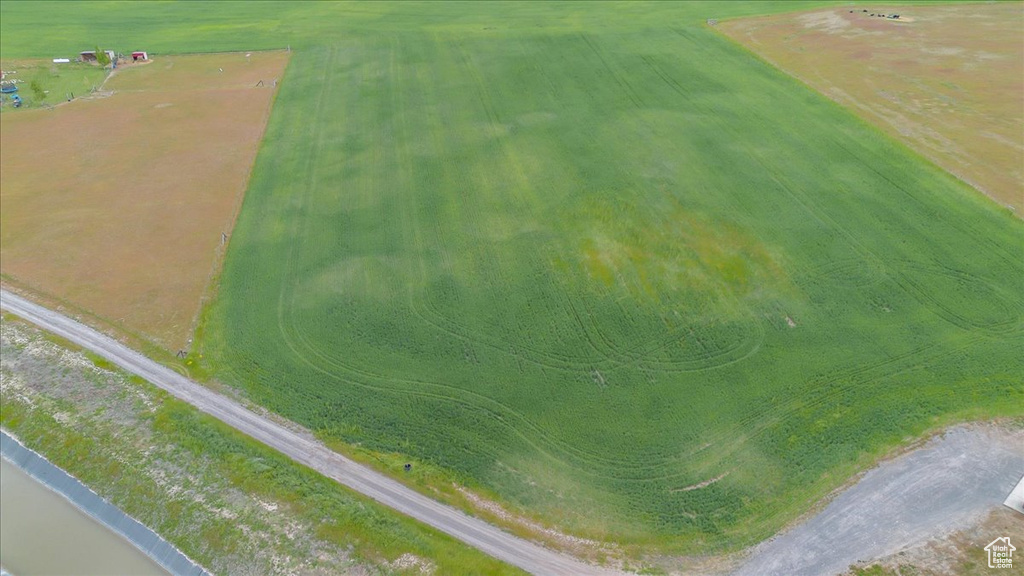 Aerial view with a rural view