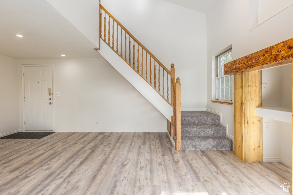 Entryway featuring hardwood / wood-style floors