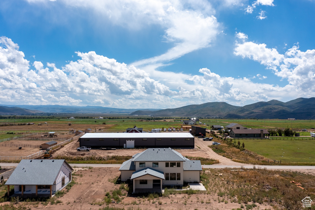 View of mountain feature with a rural view