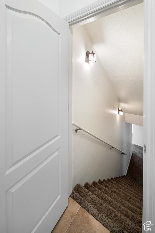 Stairs with tile flooring