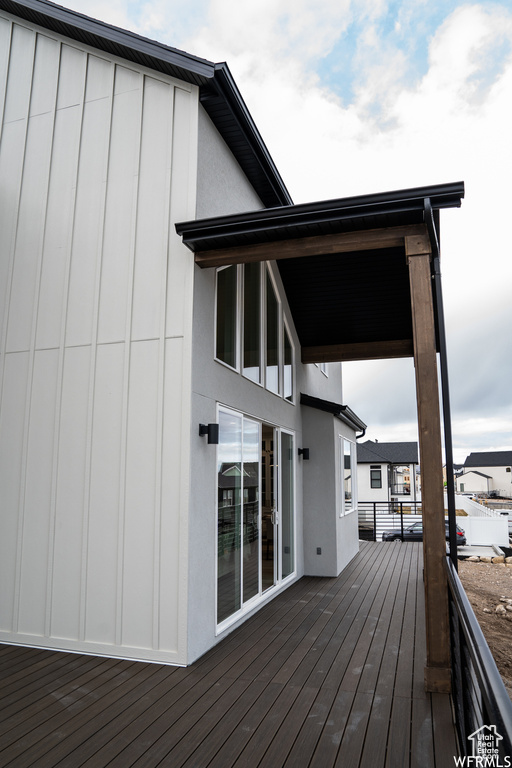 View of wooden terrace