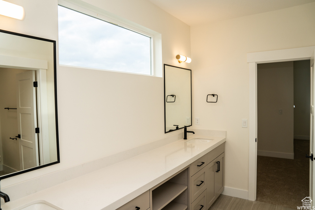 Bathroom with large vanity