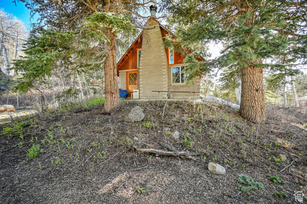 View of rear view of property