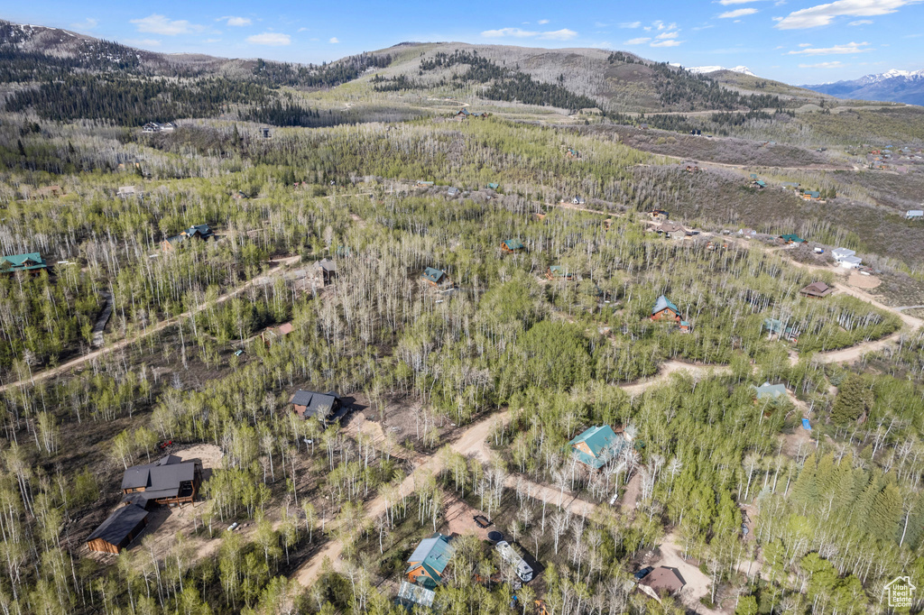 Bird's eye view featuring a mountain view