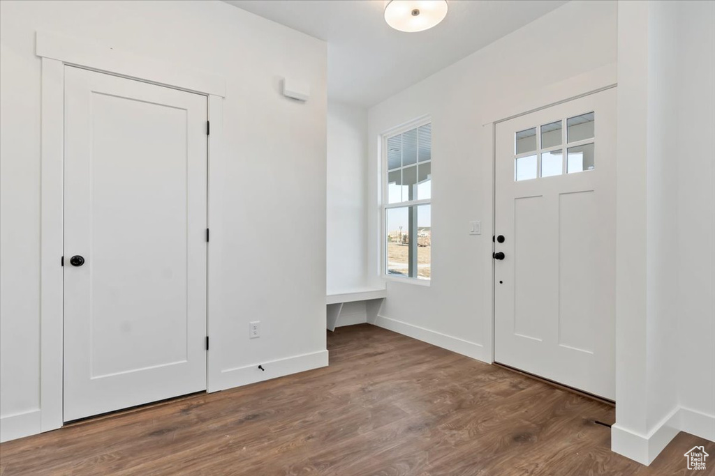 Foyer featuring hardwood / wood-style floors