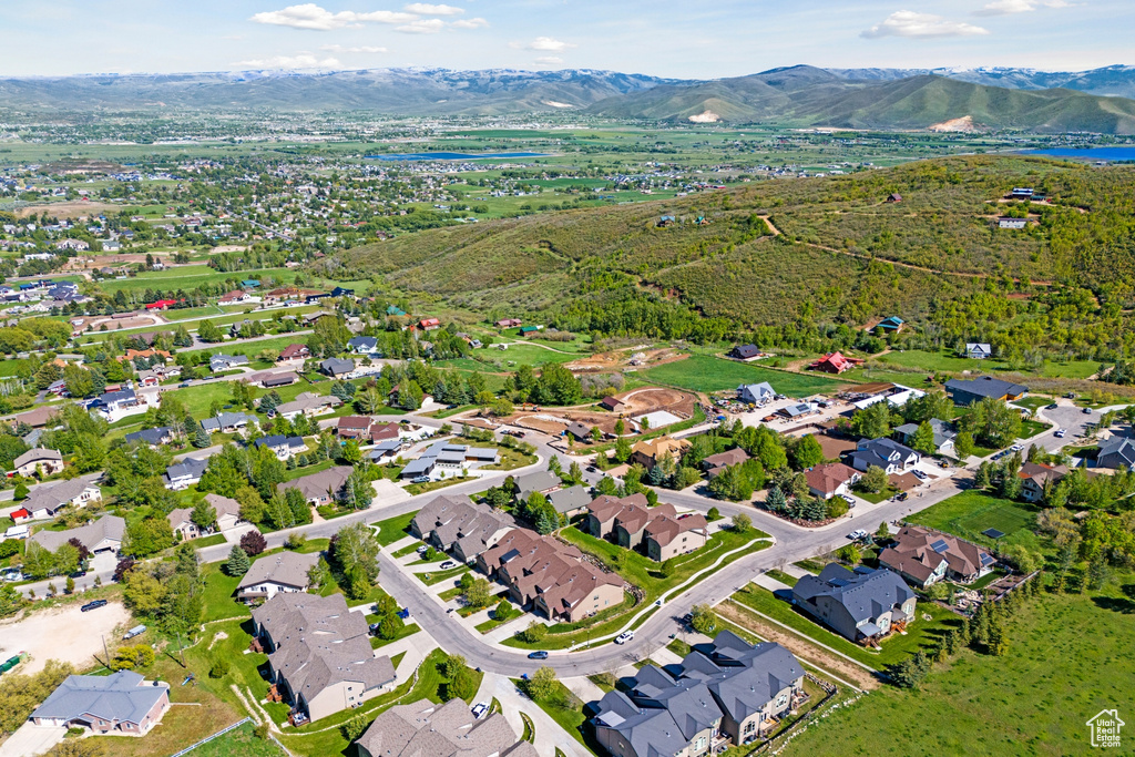 Bird's eye view featuring a mountain view