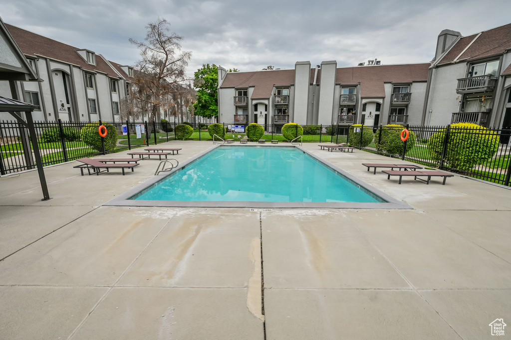 View of pool with a patio area