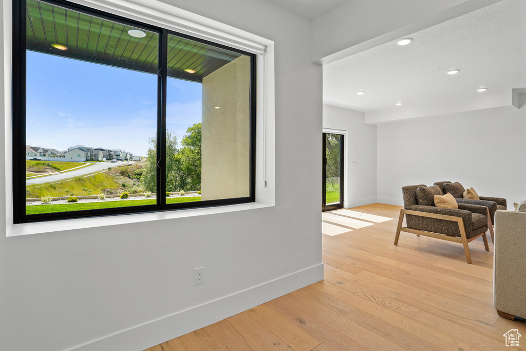 Interior space featuring light wood-type flooring