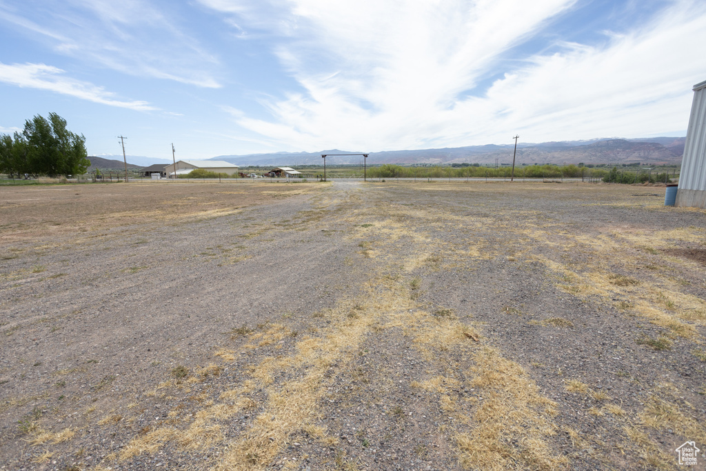 View of street featuring a rural view and a mountain view