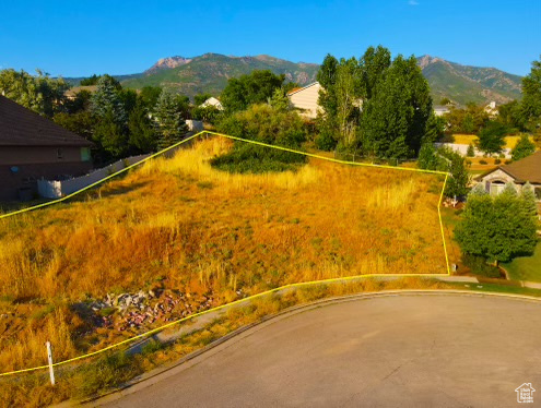 Exterior space with a mountain view