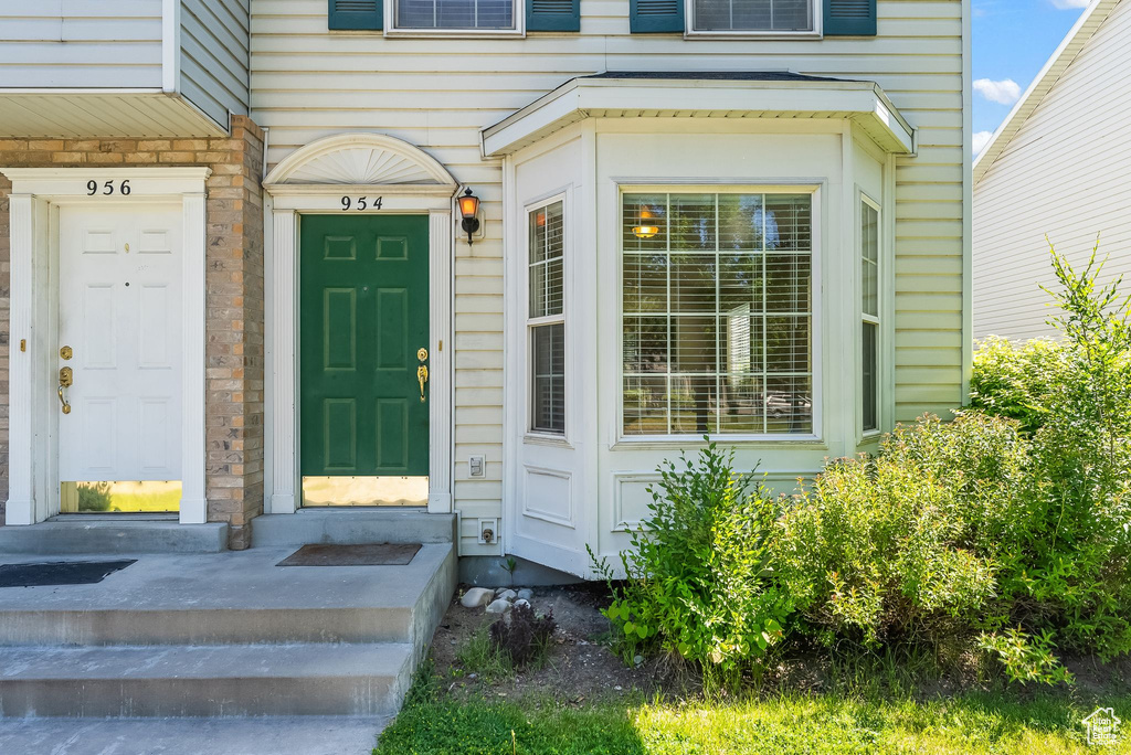 View of exterior entry