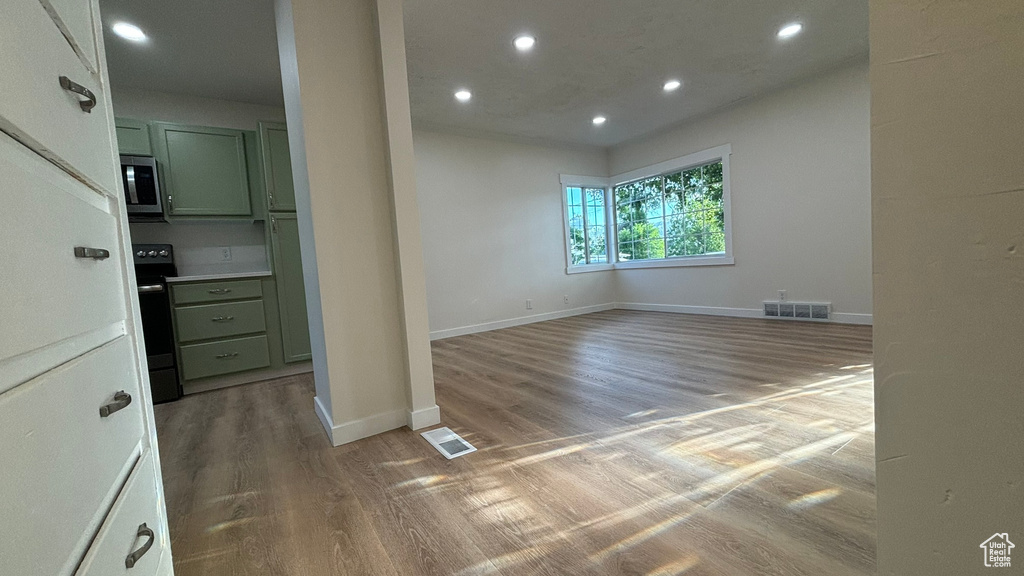 Interior space featuring hardwood / wood-style floors