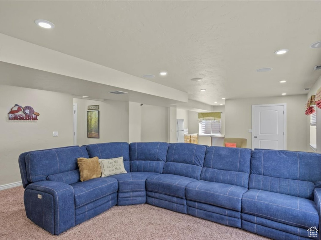 View of carpeted living room